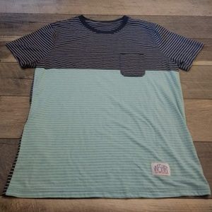 Vive shirt men's striped blue shirt